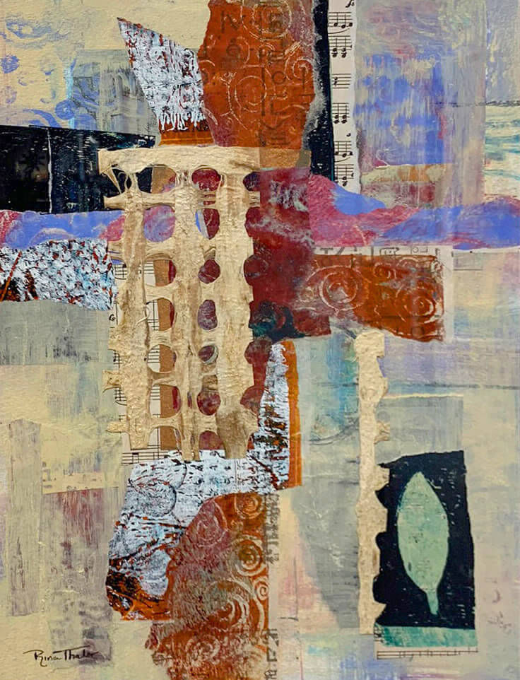 Symphony of Texture III - Watercolor Painting by Ocean City Artist Rina Thaler